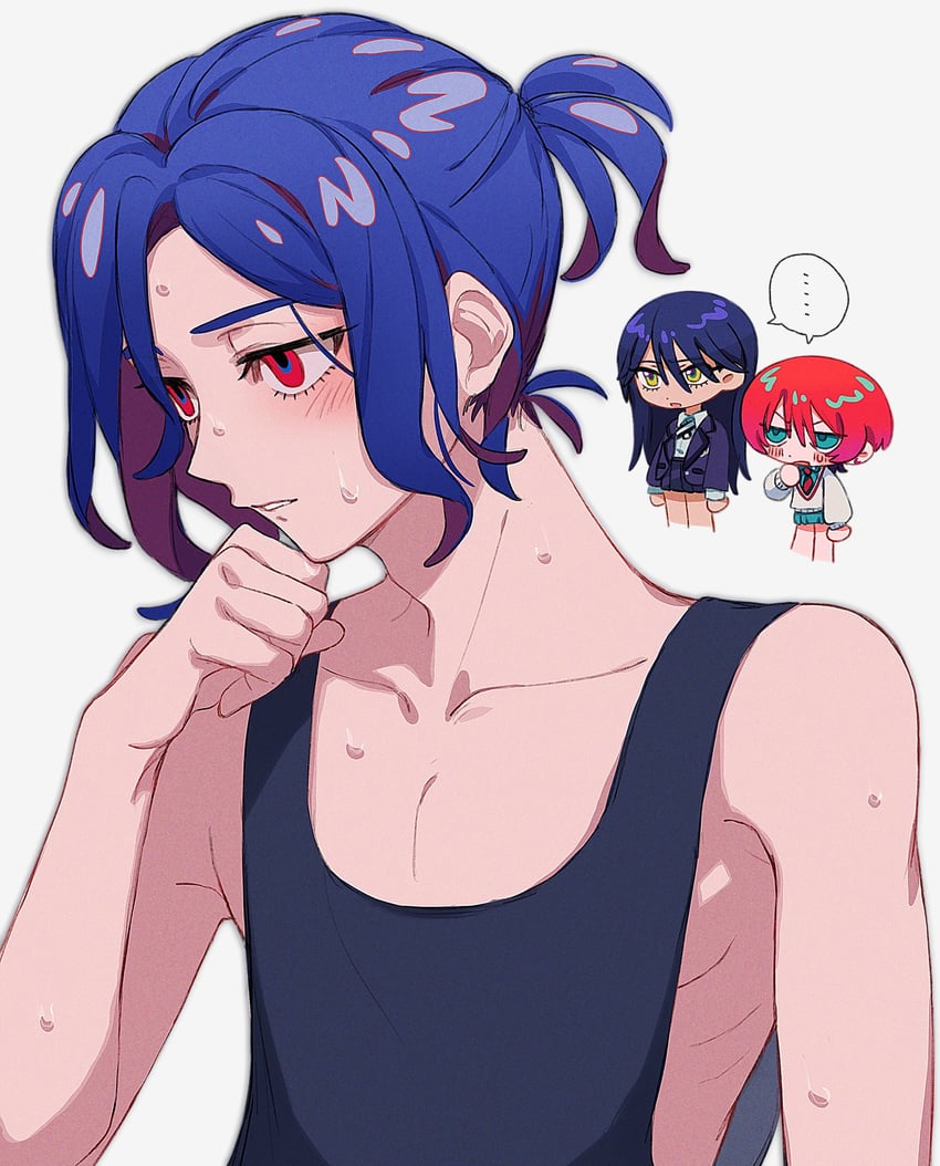 amate yuzuriha, shuji ito, and nyaan (gundam and 1 more) drawn by ymmmkome