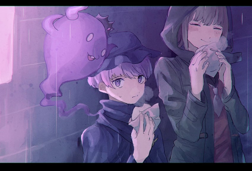 yuma kokohead, shinigami, and kurumi wendy (master detective archives: rain code) drawn by macha_(macha3635toa)