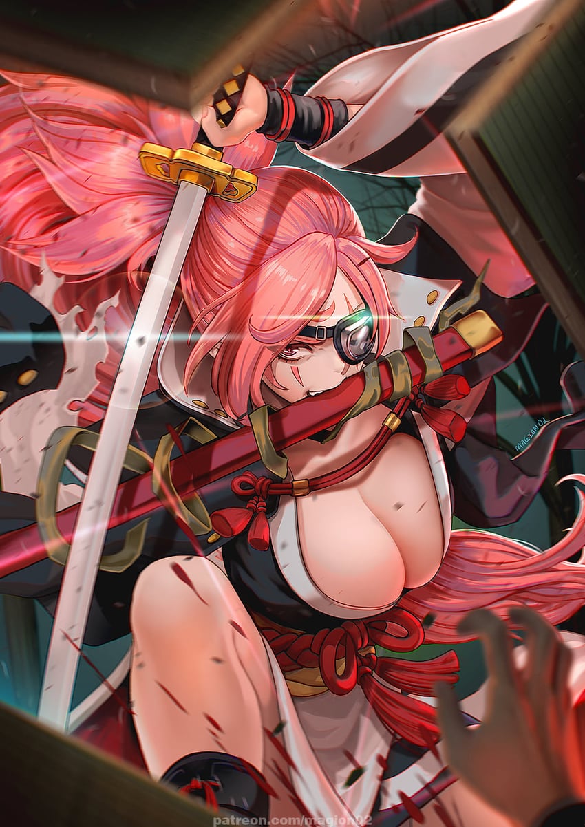 baiken (guilty gear and 1 more) drawn by magion02