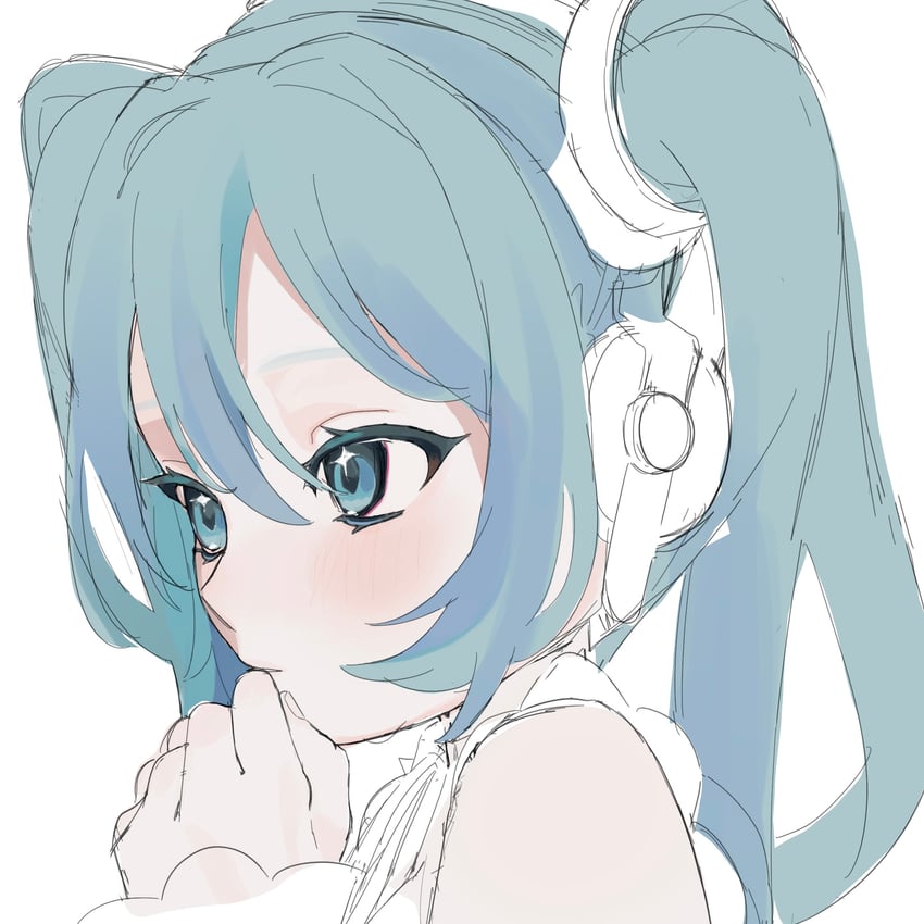 hatsune miku (vocaloid and 1 more) drawn by hakudaku