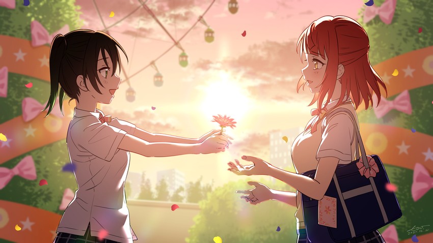 uehara ayumu and takasaki yu (love live! and 1 more) drawn by wedo