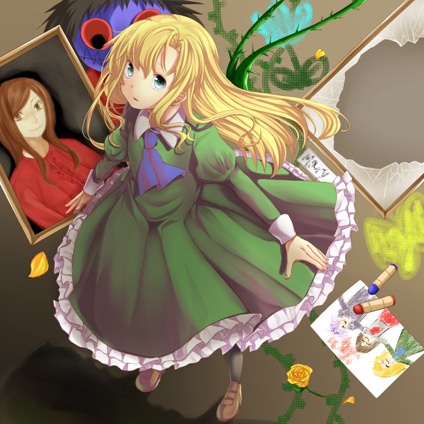 ib, mary, garry, and lady in red (ib) drawn by amaoto_sanba