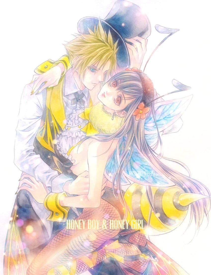 tifa lockhart and cloud strife (final fantasy and 2 more) drawn by ruy