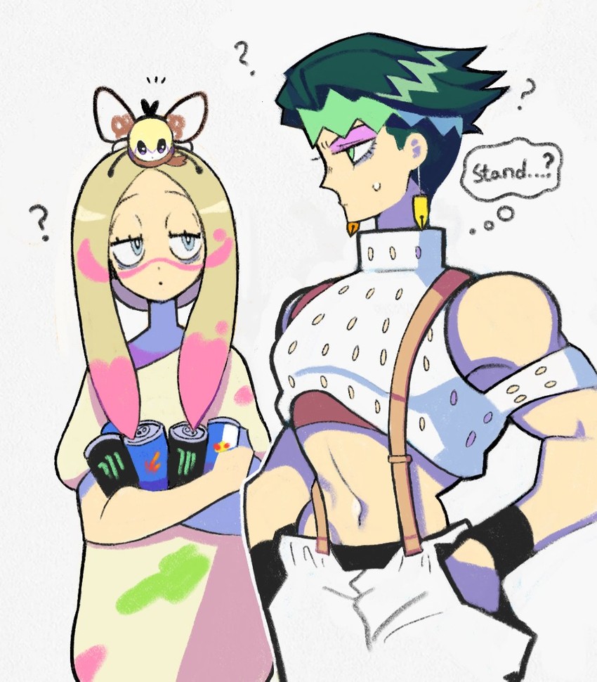 kishibe rohan, ribombee, and mina (pokemon and 4 more) drawn by denaseey