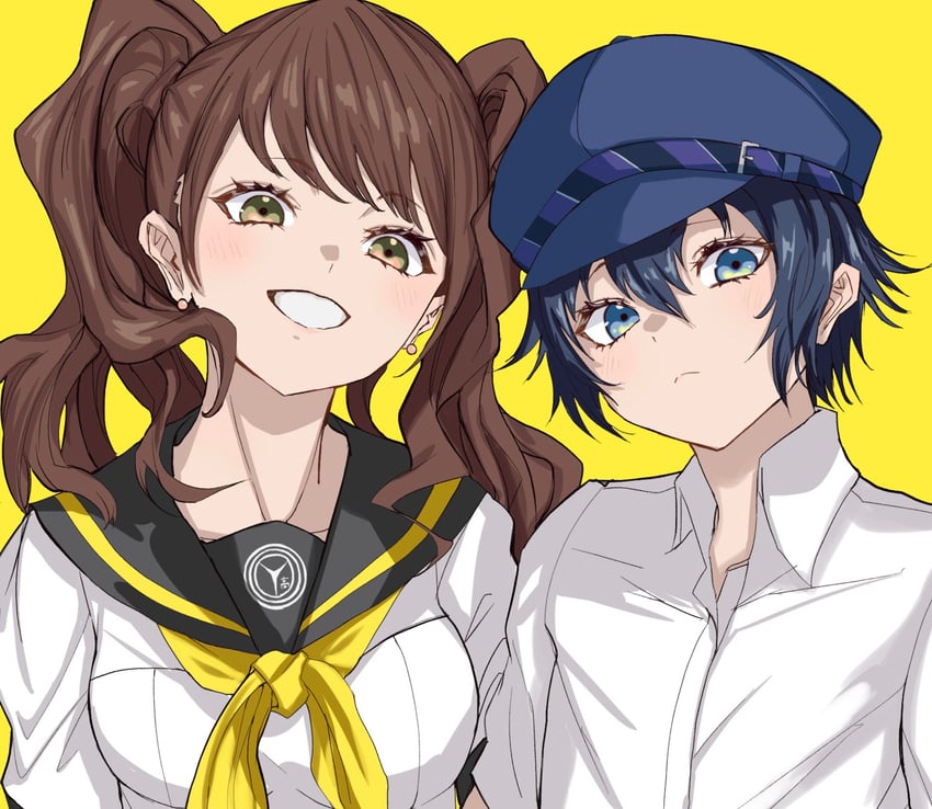 shirogane naoto and kujikawa rise (persona and 1 more) drawn by s-m-53413