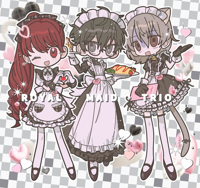 amamiya ren, yoshizawa kasumi, and akechi gorou (persona and 2 more) drawn by nikyuu5r