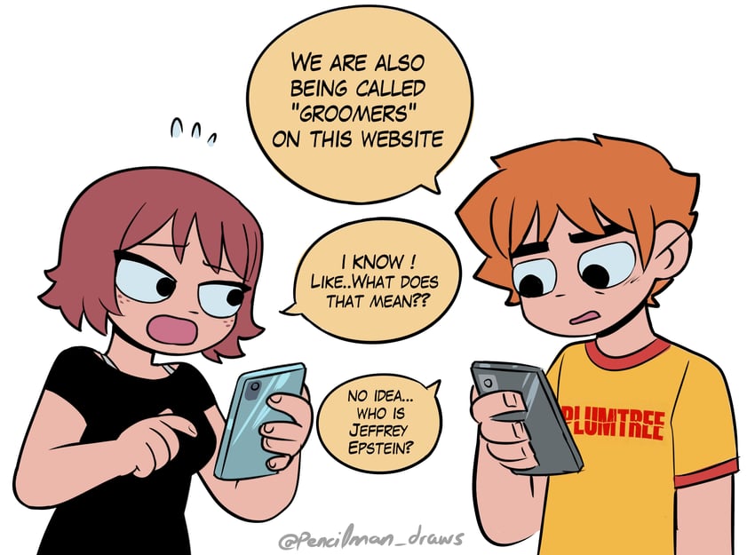 scott pilgrim and kim pine (twitter and 1 more) drawn by pencilman_draws