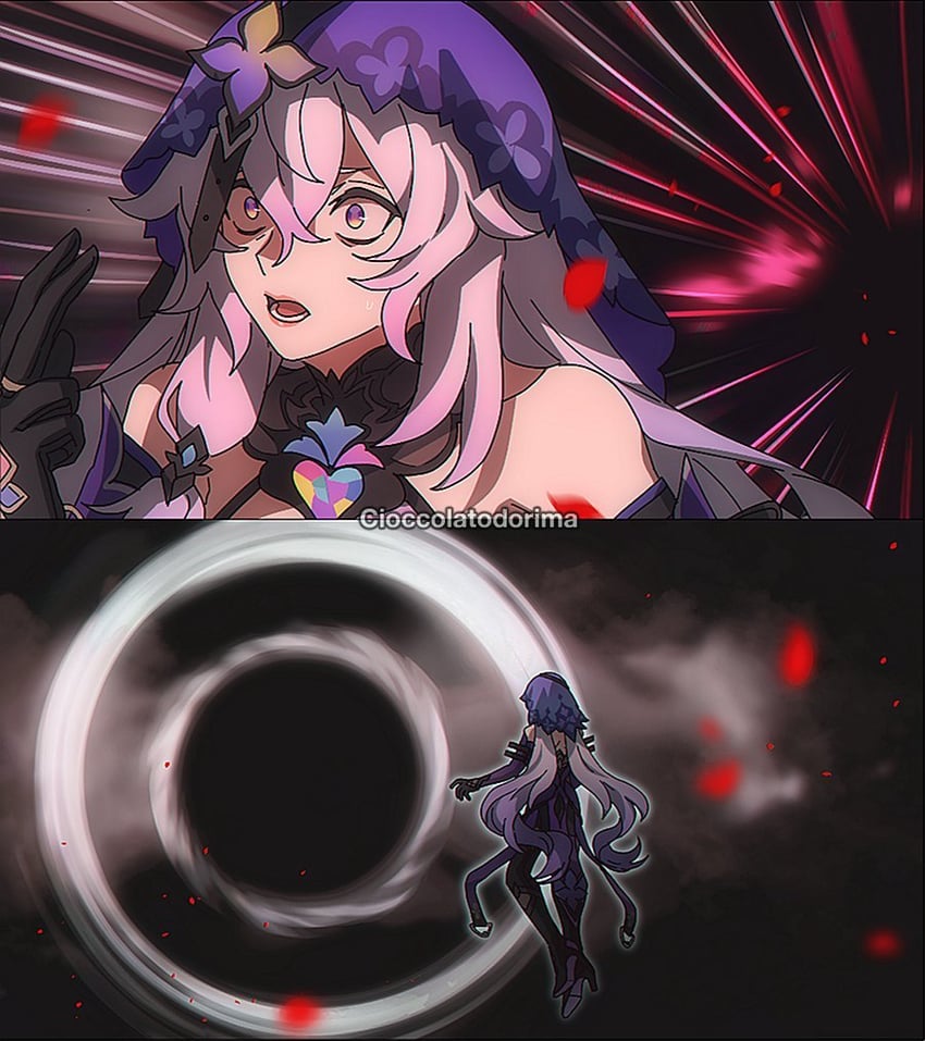 black swan (honkai and 2 more) drawn by cioccolatodorima