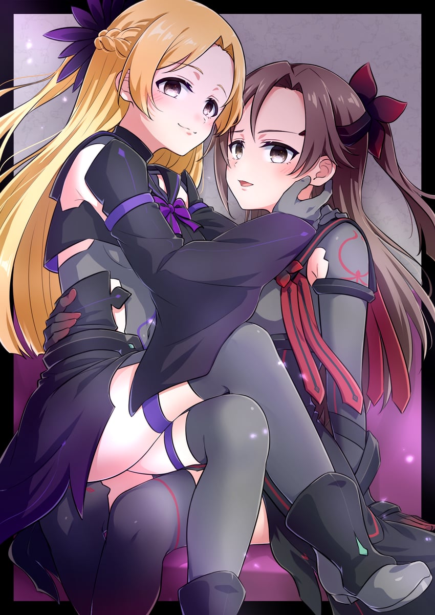 miyoshi karin and nogi sonoko (yuusha de aru and 1 more) drawn by eda_udon