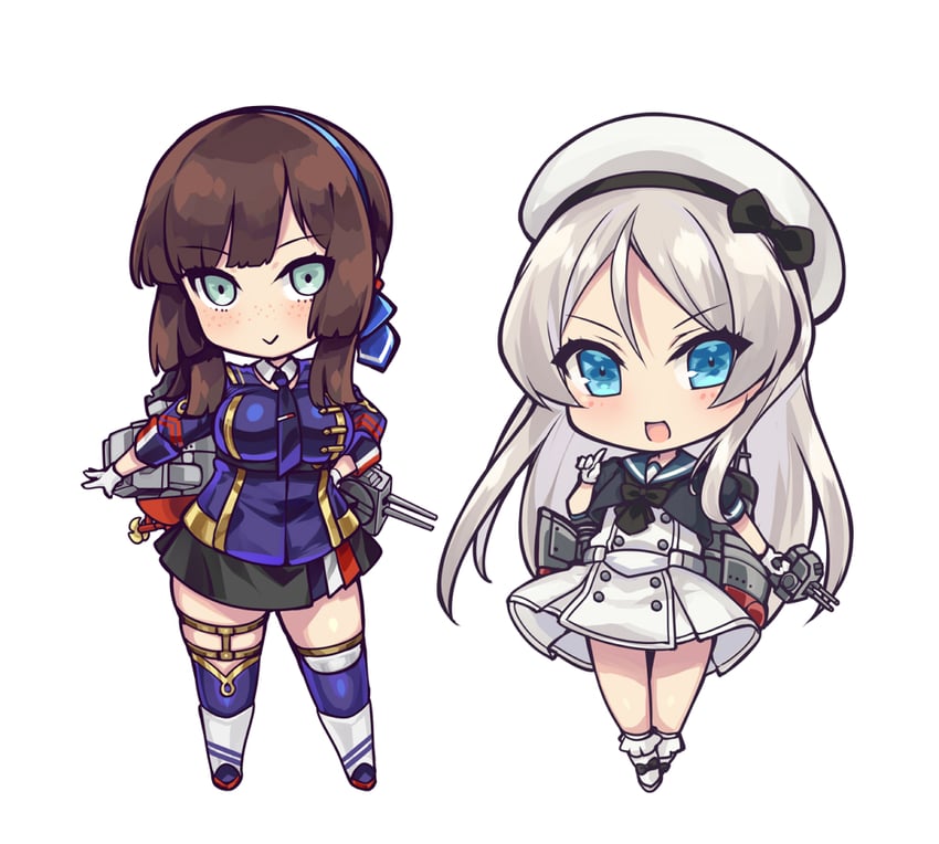 mogador, javelin, and mogador kai (kantai collection) drawn by akikaze_tsumuji