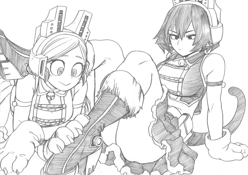 ragdoll and mandalay (boku no hero academia) drawn by horikoshi_kouhei