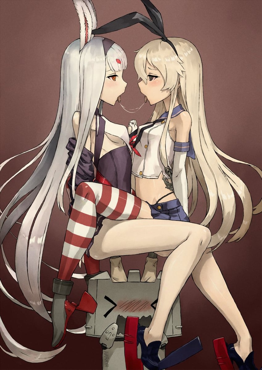 rensouhou-chan and shimakaze (kantai collection and 1 more) drawn by haraya_manawari
