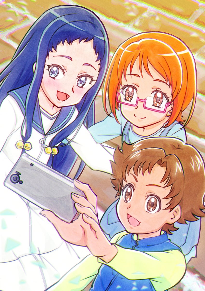 shirabe ako, minamino souta, and suzu (precure and 1 more) drawn by itaoka1