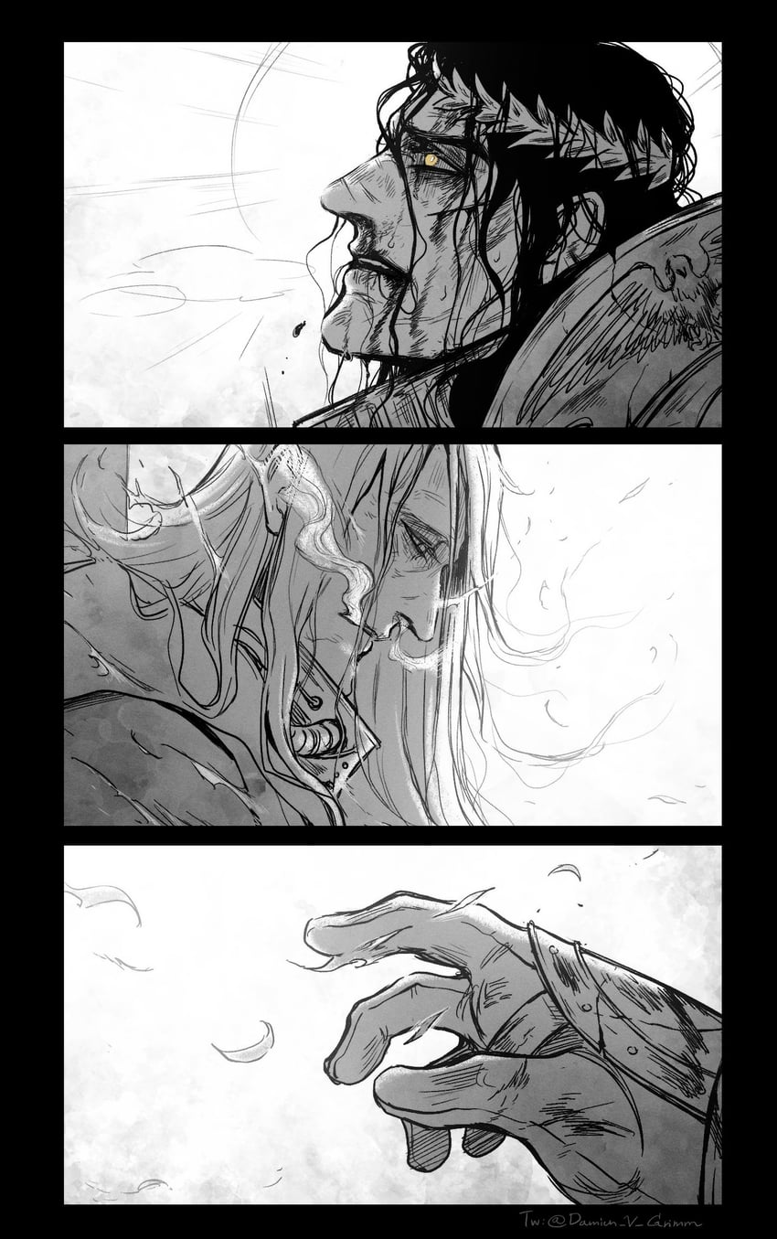 emperor of mankind and malcador the sigillite (warhammer 40k) drawn by damien_v_grimm