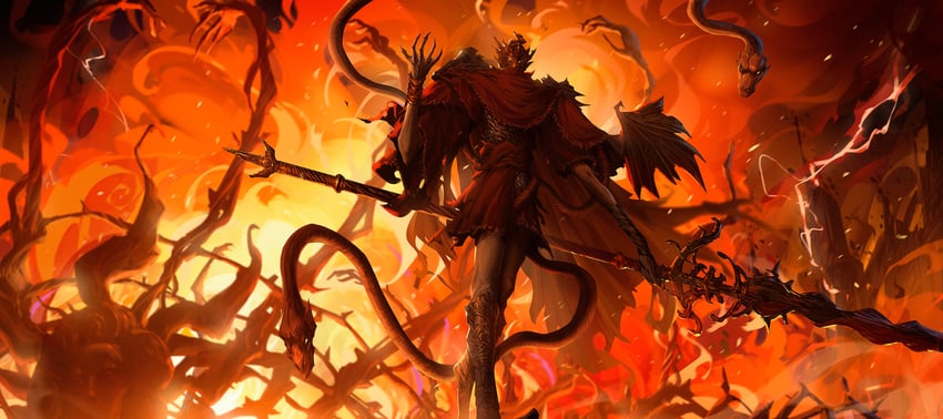messmer the impaler (elden ring and 1 more) drawn by zhengangrao