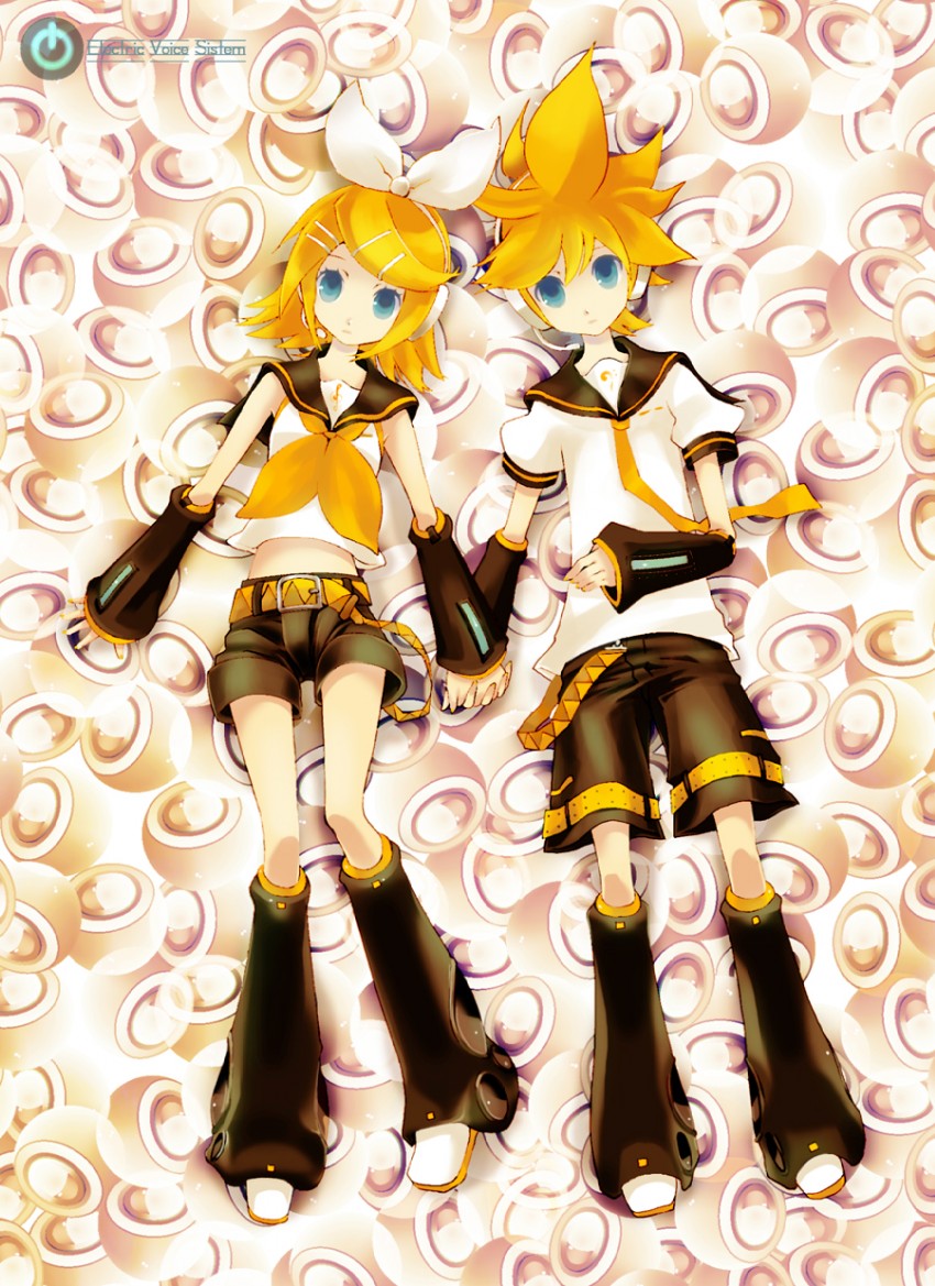 kagamine rin and kagamine len (vocaloid) drawn by ichimaru_ano