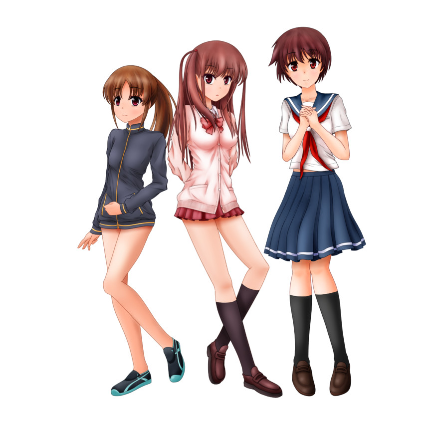 miyanaga saki, atarashi ako, and takakamo shizuno (saki and 1 more) drawn by butabarutan