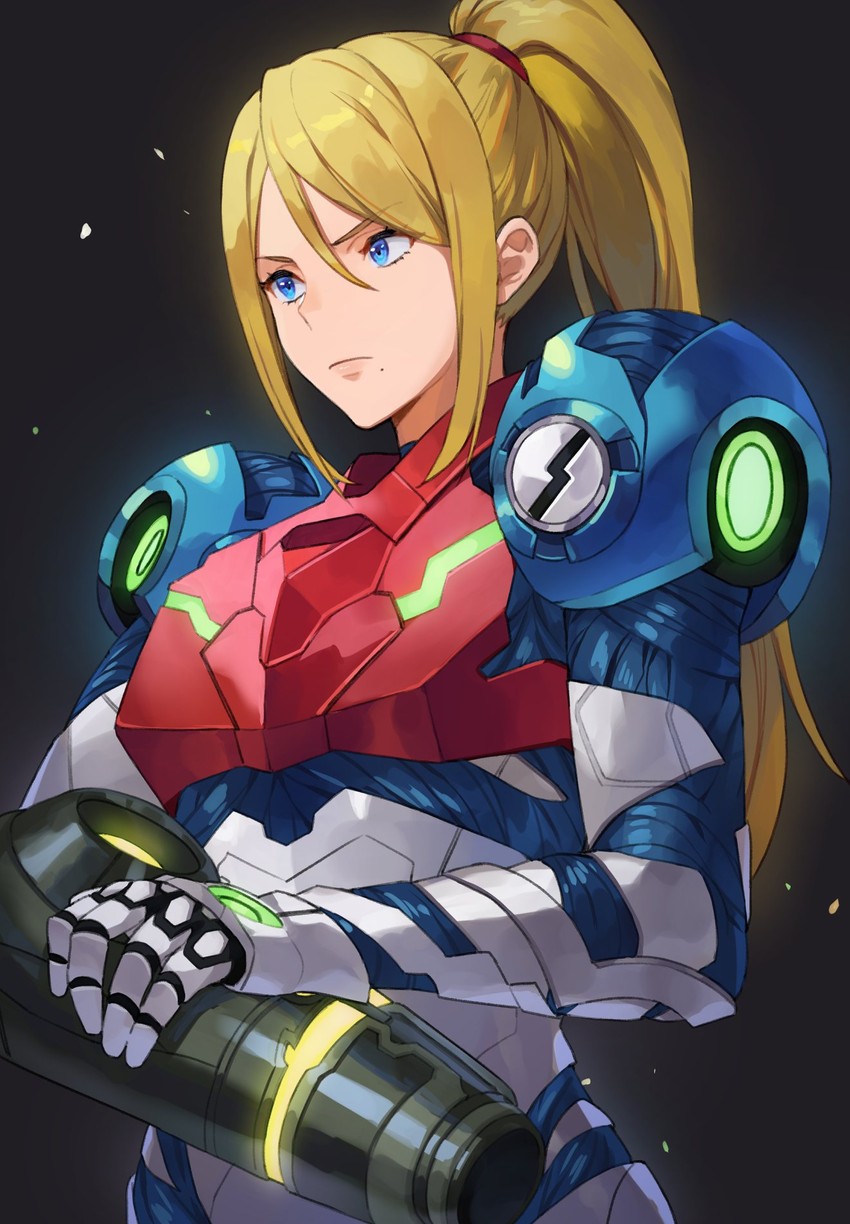 samus aran (metroid and 1 more) drawn by kamu_(kamuuei)
