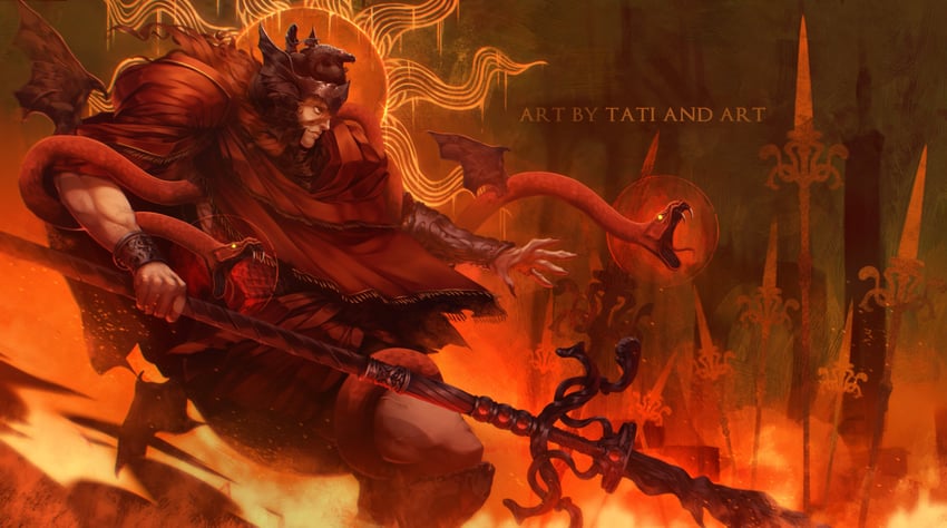 messmer the impaler (elden ring and 1 more) drawn by tatiandart1