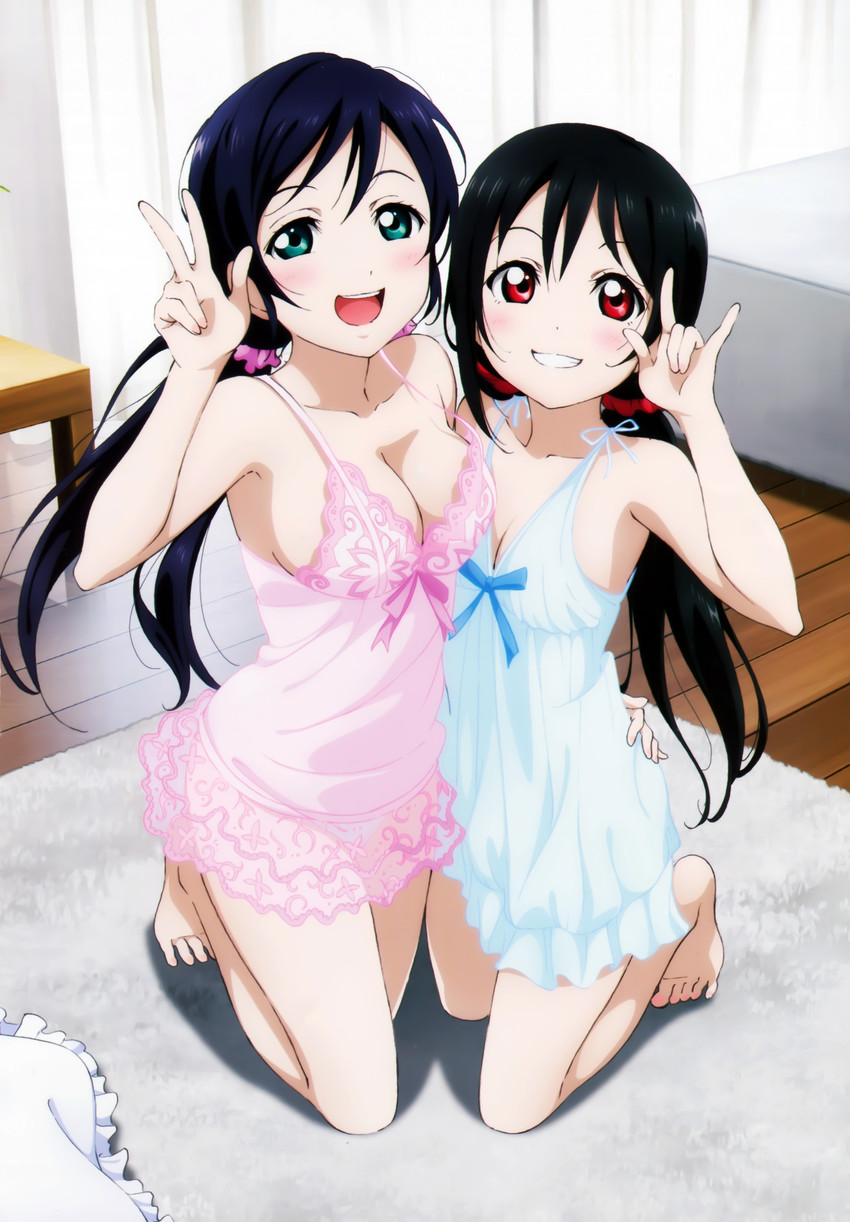 tojo nozomi and yazawa nico (love live! and 1 more)