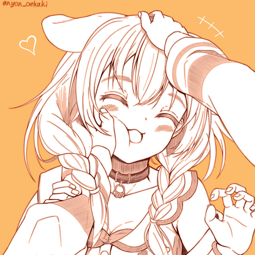 nekomata okayu and inugami korone (hololive) drawn by nyoon