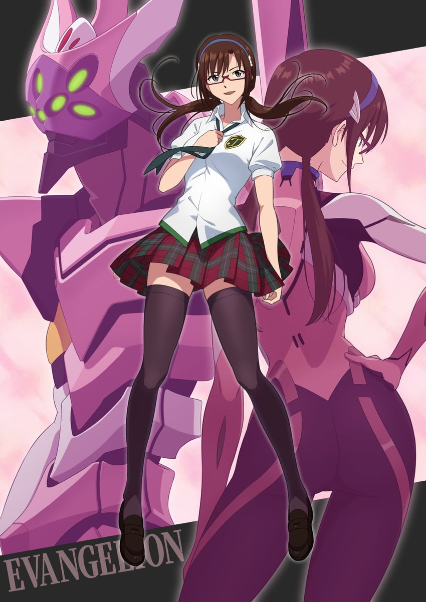 makinami mari illustrious and eva 08 (neon genesis evangelion and 2 more) drawn by girugiru_(tektonics6588)