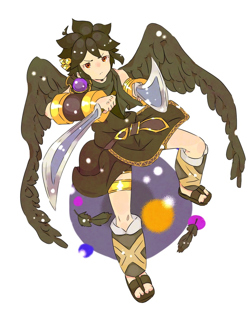 dark pit (kid icarus and 1 more) drawn by cha_bakashi