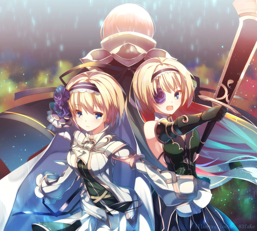 jeanne d'arc and chaos jeanne (grimms notes) drawn by yamai_fake