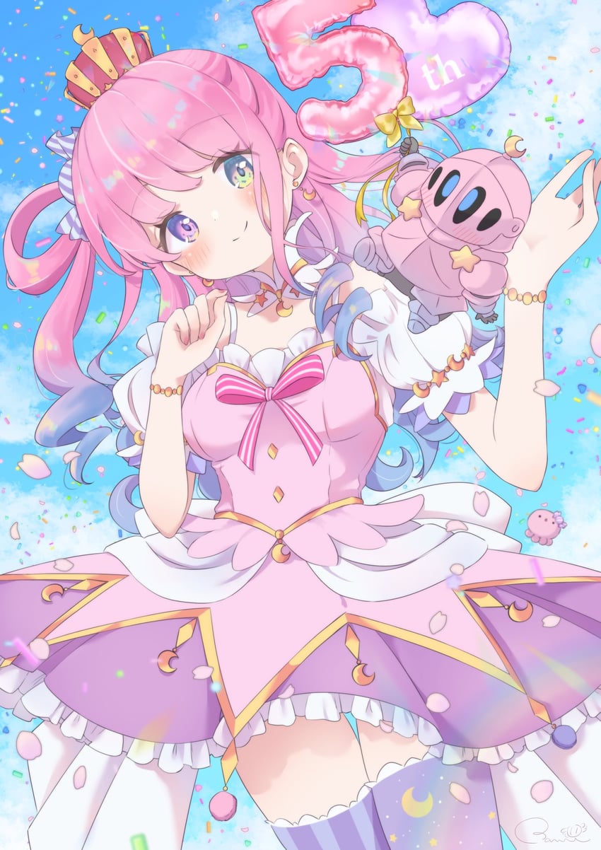 himemori luna and luknight (hololive) drawn by hatanaka_marie