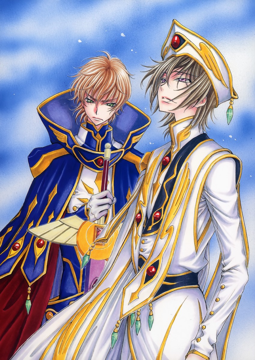 lelouch vi britannia and kururugi suzaku (code geass) drawn by tsuda_mikiyo