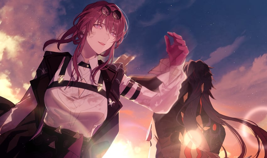 kafka and blade (honkai and 1 more) drawn by zassyoku_dd