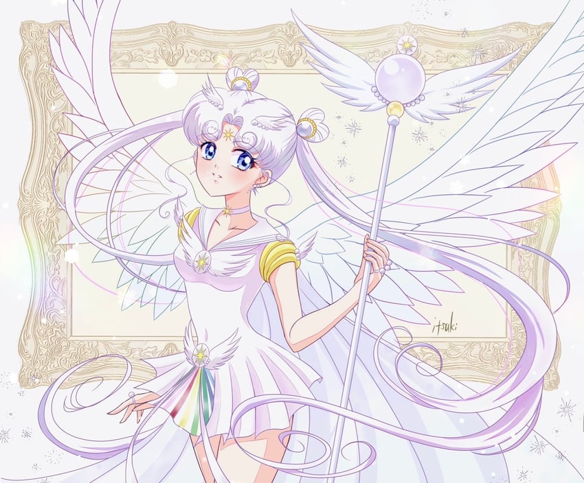 sailor cosmos (bishoujo senshi sailor moon and 1 more) drawn by shiiba_itsuki