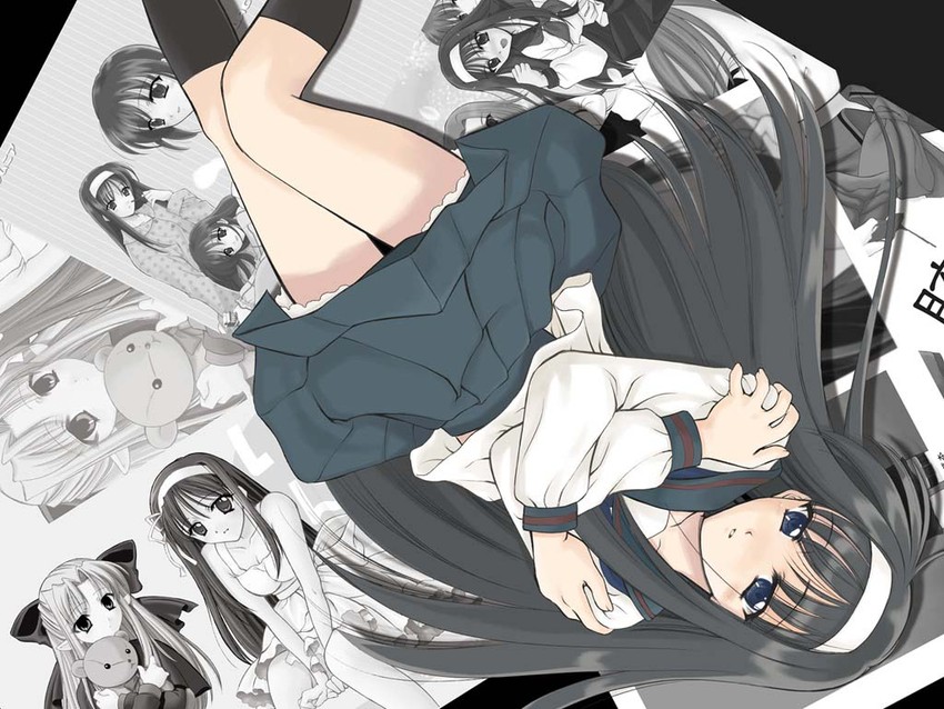tohno akiha, hisui, len, seo akira, tsukihime souka, and 1 more (tsukihime) drawn by ren_(black_angel)