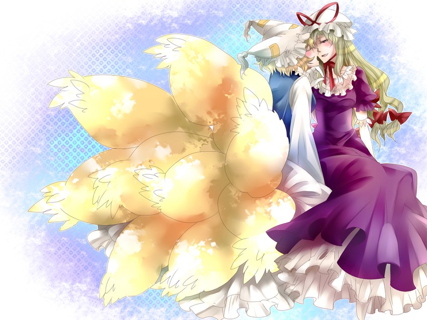 yakumo yukari and yakumo ran (touhou) drawn by fukiyu_(fhxyhky)