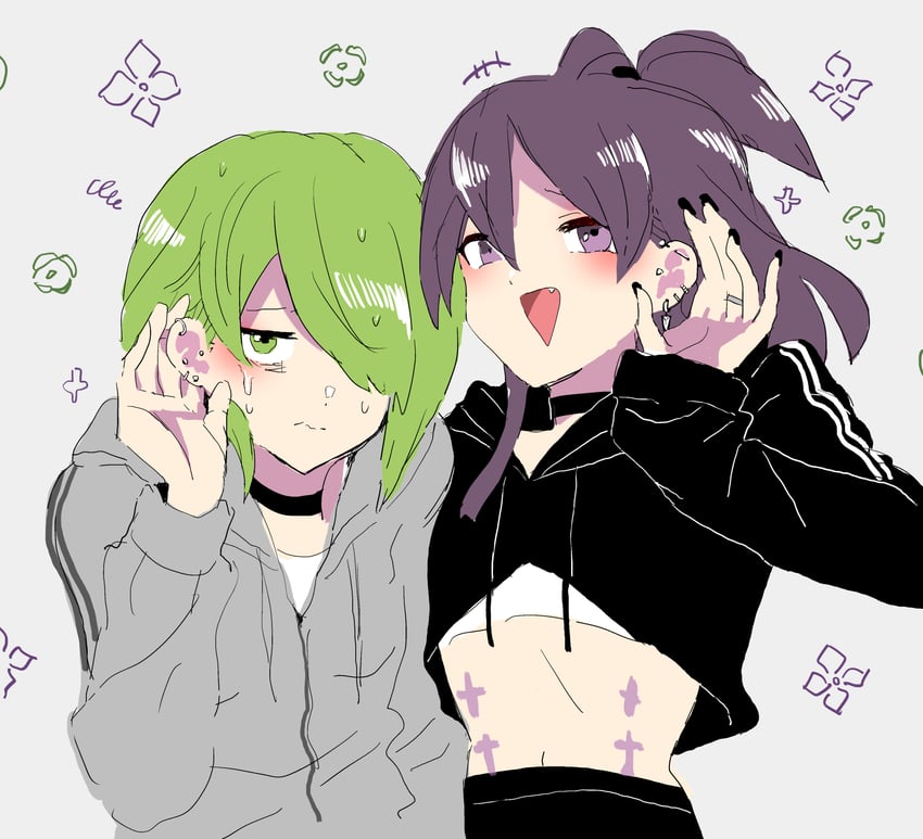 aika himena and miyabi shigure (mahou shoujo madoka magica and 1 more) drawn by kojima_terashi