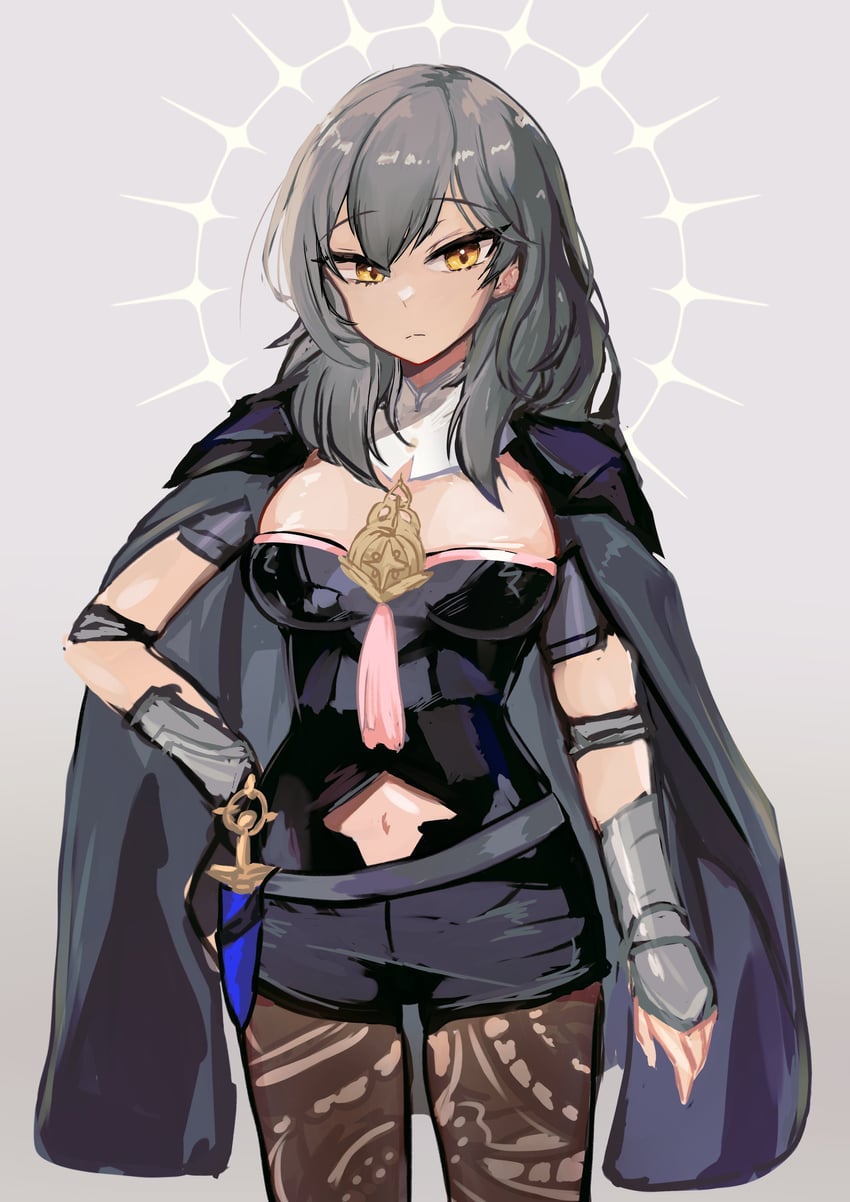 trailblazer, stelle, and female byleth (honkai and 3 more) drawn by kaguya_(kaguyafae)