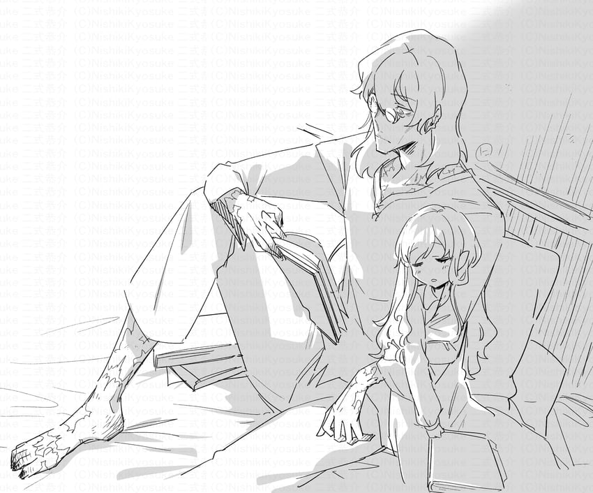 curse maker, doctor magus, doctor magus 4, and curse maker 1 (sekaiju no meikyuu) drawn by nikki_kyousuke