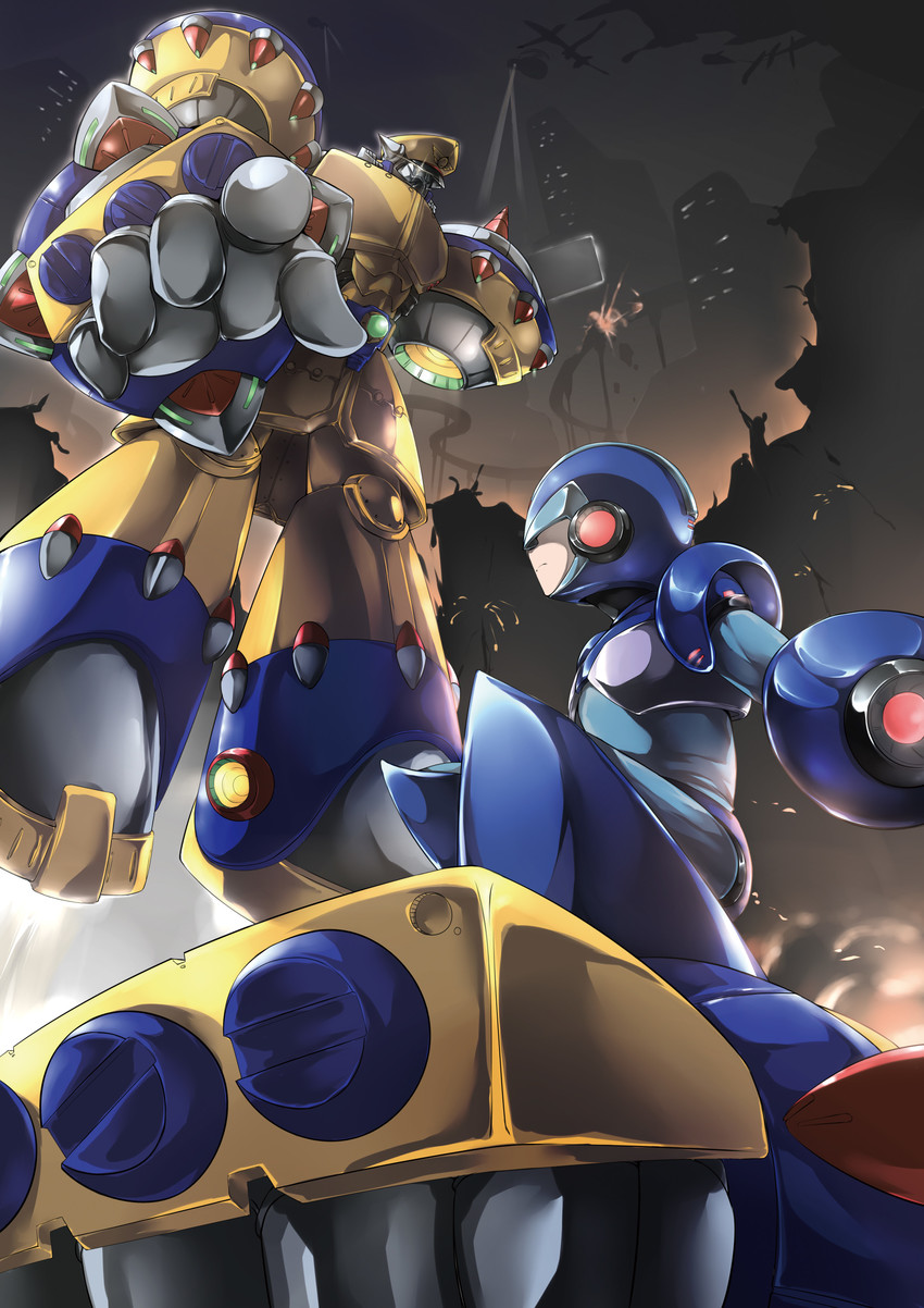 x and general (mega man and 2 more) drawn by angetsu_no_koshousha