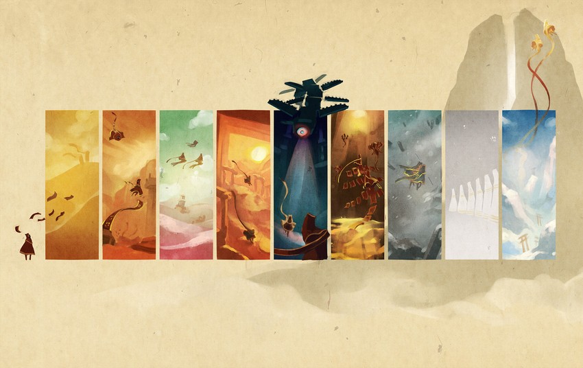 traveler, cloth fish, and guardian (journey) drawn by kuwata_yasuhiro
