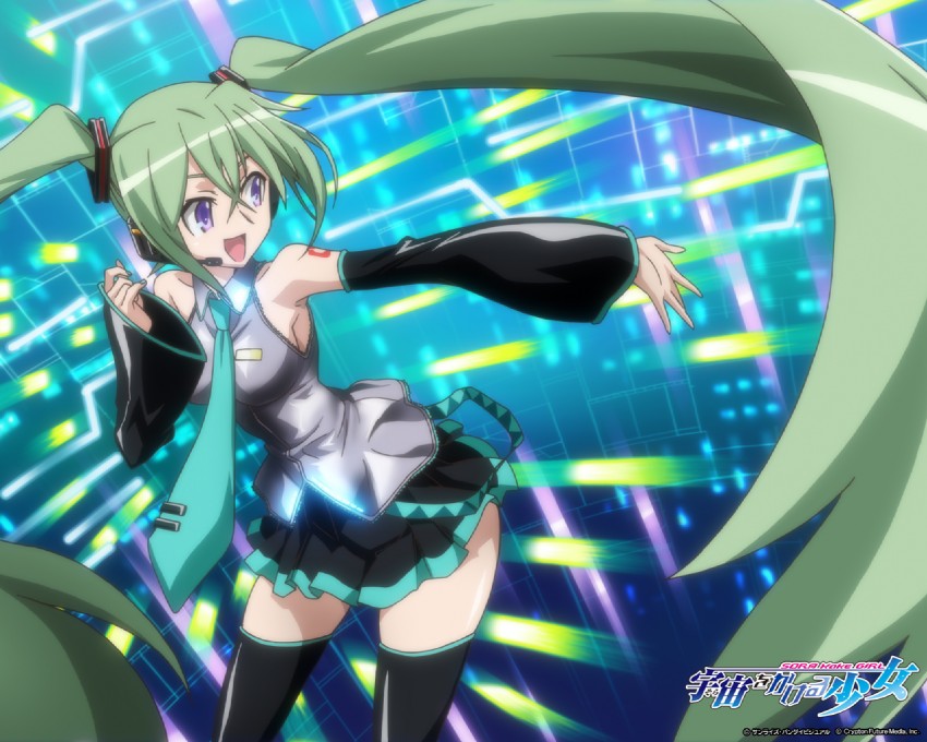 hatsune miku and kannagi itsuki (vocaloid and 1 more)