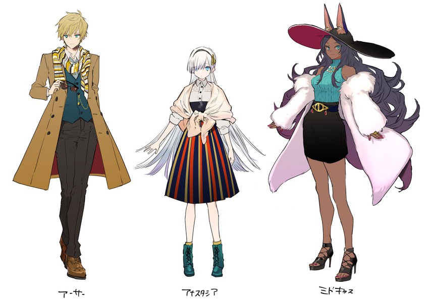 anastasia, arthur pendragon, and queen of sheba (fate and 1 more) drawn by nozaki_tsubata