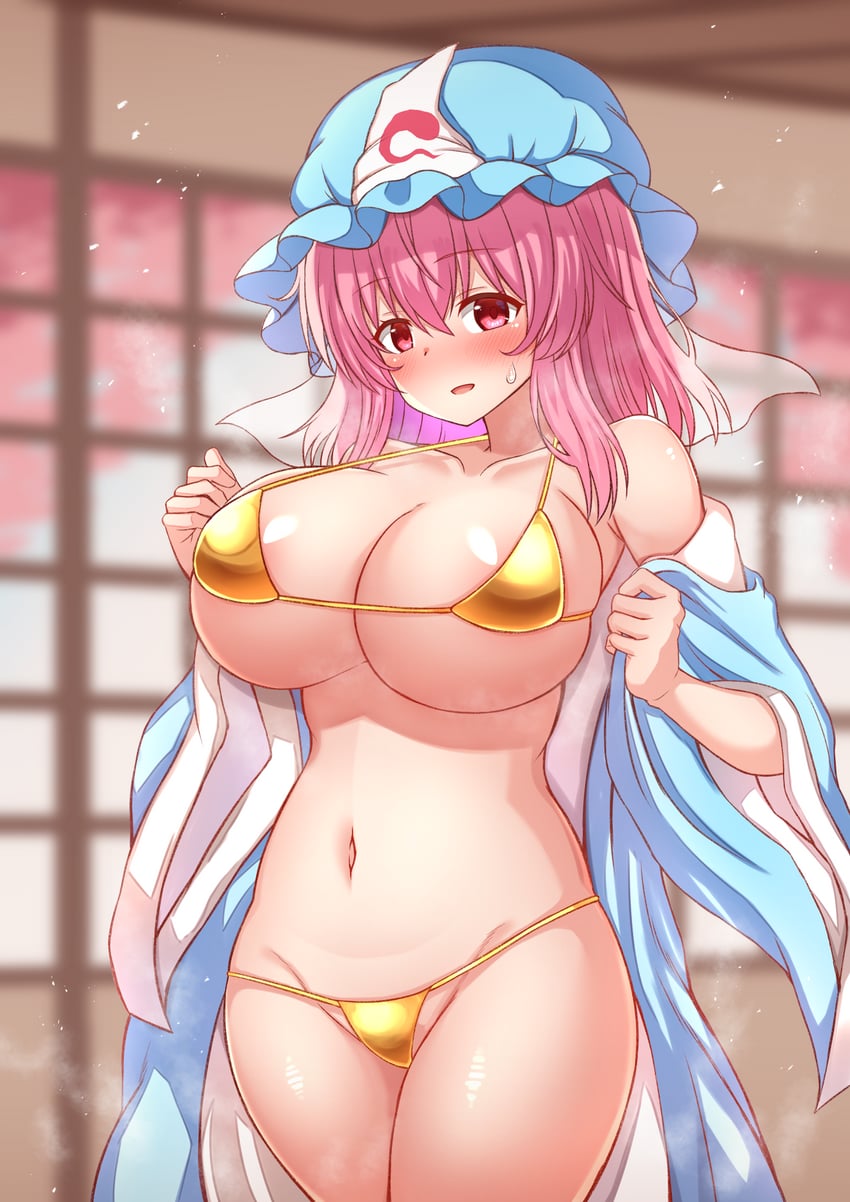saigyouji yuyuko (touhou) drawn by tksand