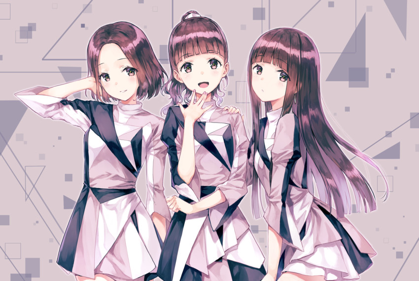 nocchi, kashiyuka, and a~chan (perfume) drawn by hiten_(hitenkei)