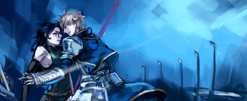 diarmuid ua duibhne, arthur pendragon, and saver (fate and 2 more) drawn by dith_ytk