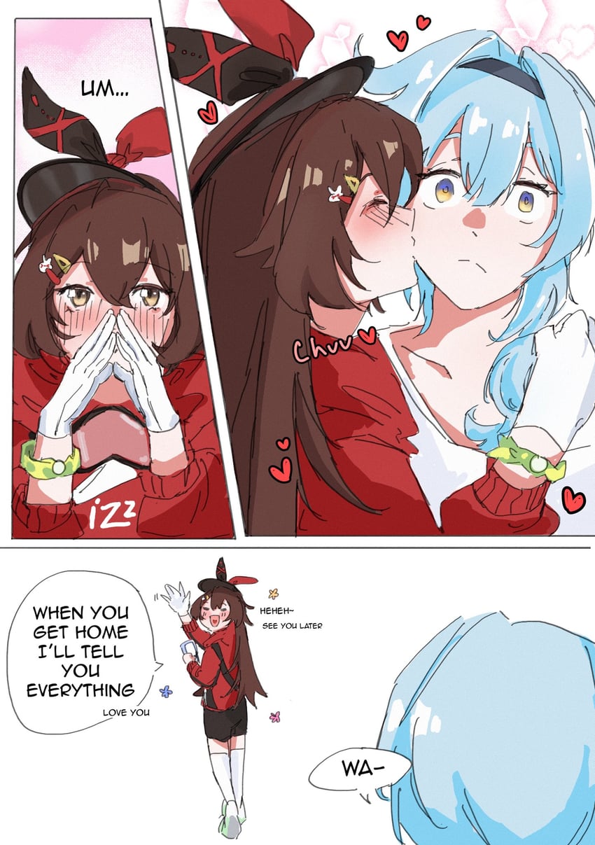 eula and amber (genshin impact) drawn by yaro_yk
