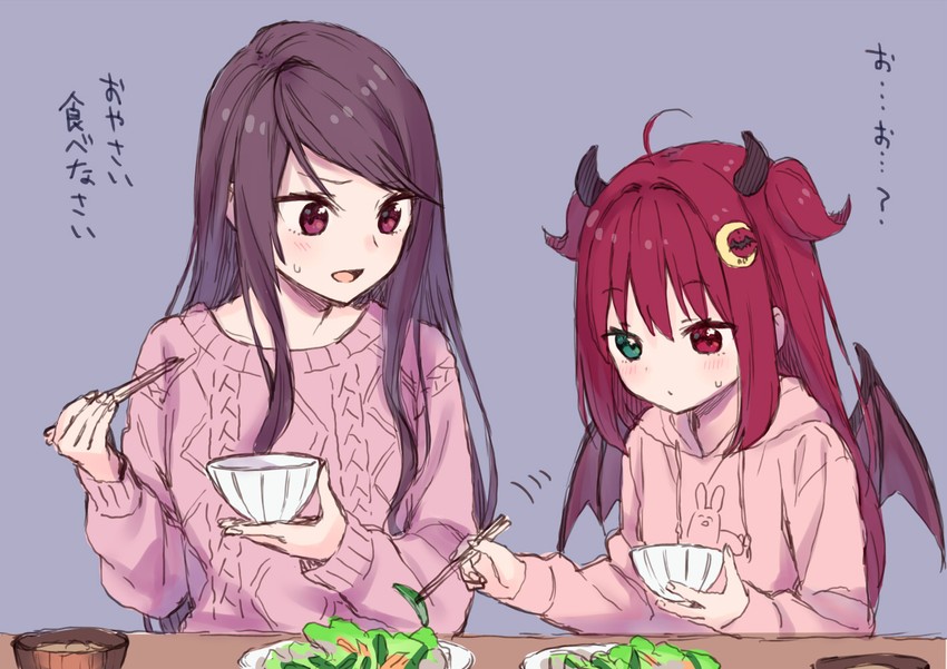 yuzuki roa and gundou mirei (nijisanji) drawn by hijiki_(hijikini)