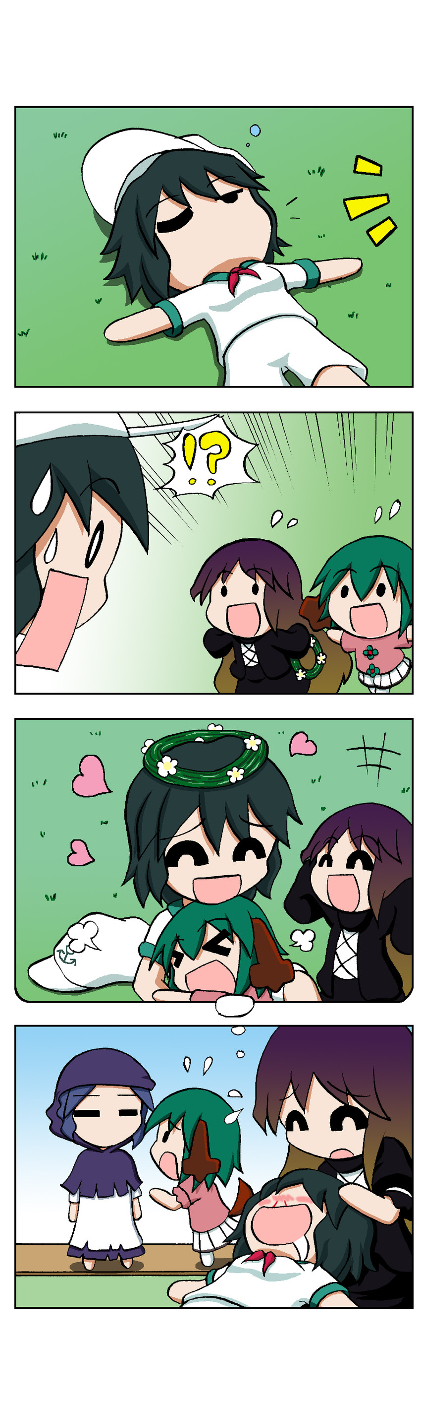 hijiri byakuren, murasa minamitsu, kumoi ichirin, and kasodani kyouko (touhou) drawn by rakugaki-biyori