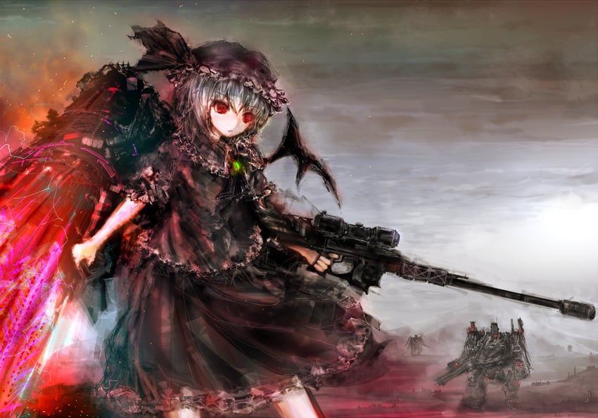 remilia scarlet (touhou and 2 more) drawn by lokijuhyd