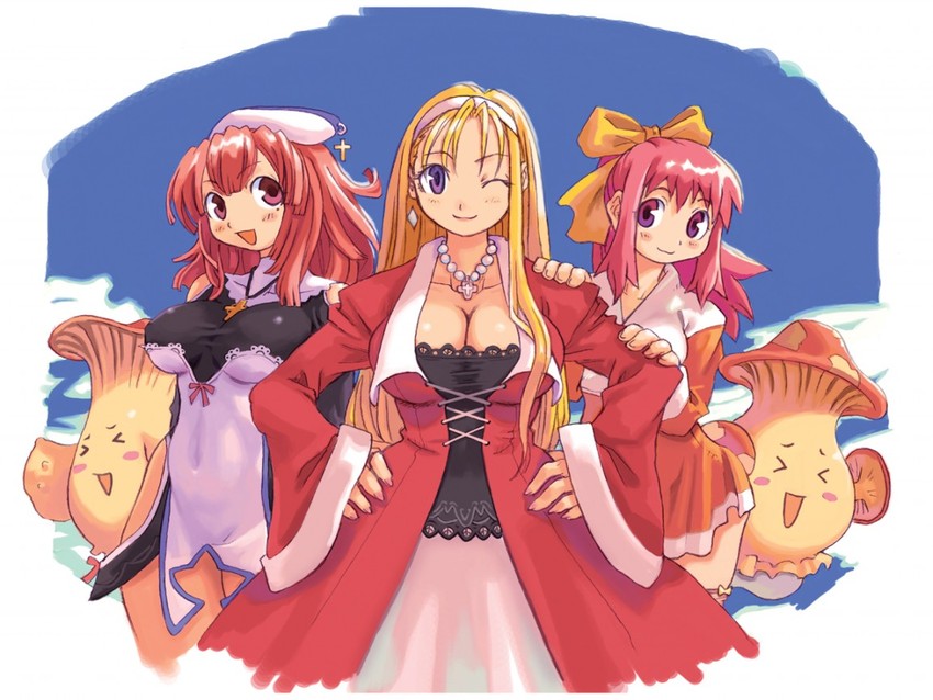 prier, eringya, etoile rosenqueen, and elly (la pucelle and 3 more) drawn by ryoji_(nomura_ryouji)