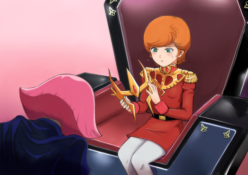 haman karn and mineva lao zabi (gundam) drawn by gacha-m